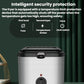 Stainless steel electric deep fryer with temperature control knob and lid