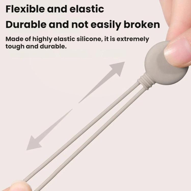 2pcs Bundled Silicone Magnetic Lanyard Data Cable Organizer