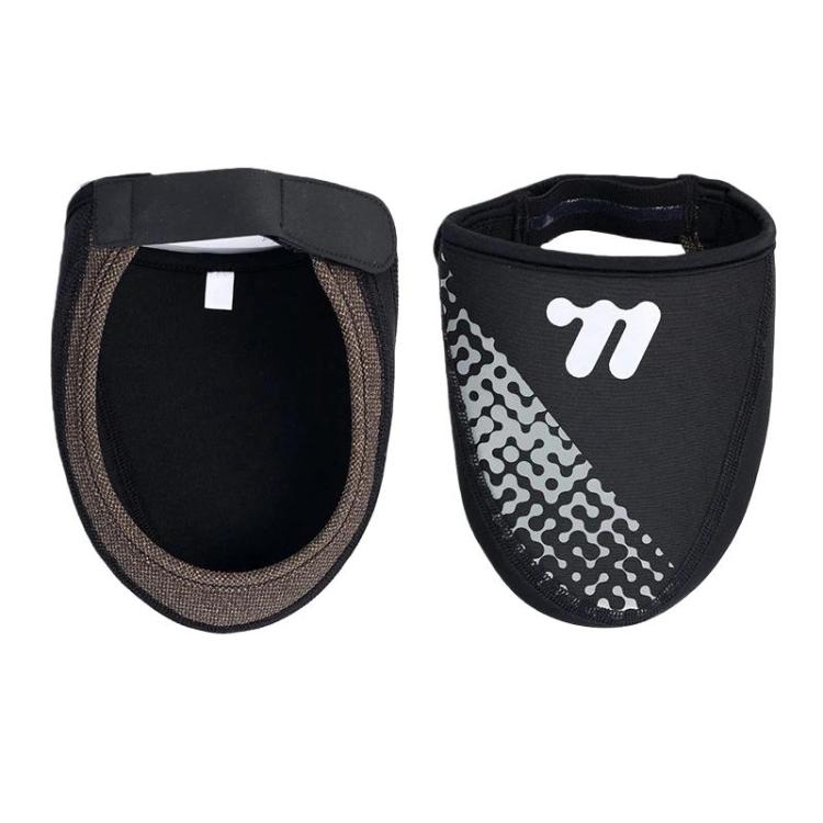 WEST BIKING half-length cycling shoe covers, black with reflective diagonal pattern and logo