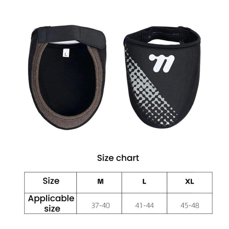 WEST BIKING half-length shoe covers with size chart for M, L, XL