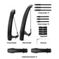 WEST BIKING front and rear extended bike fender set: black waterproof mudguards, straps