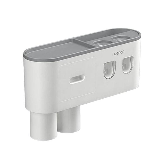 Mengni Bathroom Toothbrush Holder With Dual Toothpaste Dispenser Mouthwash Cup Set, 2 Cups, 3 Cups, 4 Cups, 5 Cups