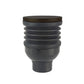 Black ribbed bean hopper air blower attachment with brown wood-style round lid