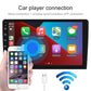 Car navigation connectivity showing wired and wireless CarPlay-style pairing with phone