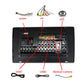 Android car navigation head unit rear ports with USB and backup camera cable