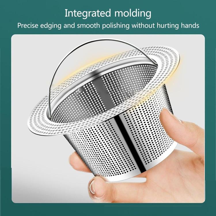 Stainless steel cone strainer filter with smooth rim and perforated mesh sides