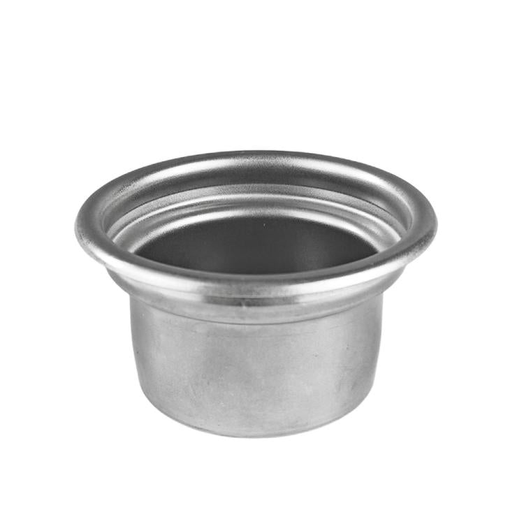 Stainless steel 4-cup portafilter basket filter with concave cup shape