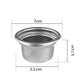 Stainless steel 4-cup portafilter basket filter with 7 cm diameter measurement