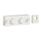 White retractable wire clothesline drying rack with two control dials