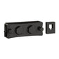 Black retractable wire clothesline drying rack with two control dials