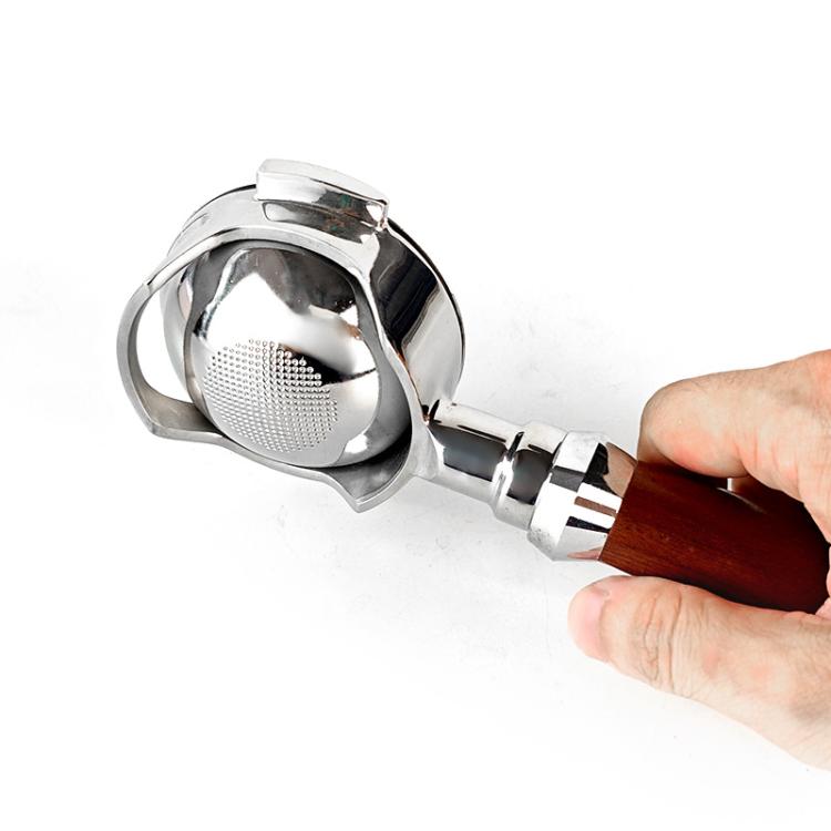 Stainless steel spherical portafilter basket insert with fine mesh filter plate