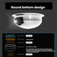 Stainless steel round-bottom portafilter basket insert with fine perforated screen