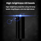 High-brightness LED projection light with glowing blue beam