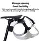 Bike saddle bag holder with adjustable straps and curved base for secure mounting