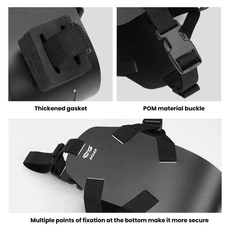 Bike bag holder buckle and thickened gasket detail with multiple bottom strap fixes