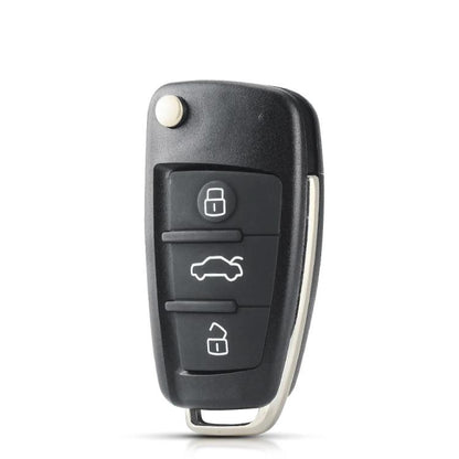 For Audi Folding Car Remote Key Fob Case No Logo Slot