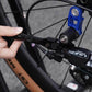 Compact black bicycle ratchet wrench tool with handle for bike repairs