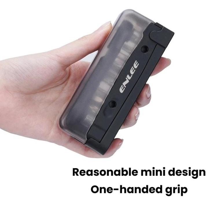 Compact ENLEE mini tool box with one-handed grip for bicycle repairs