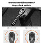 Two-way ratchet wrench with one-click switch and textured handle grip