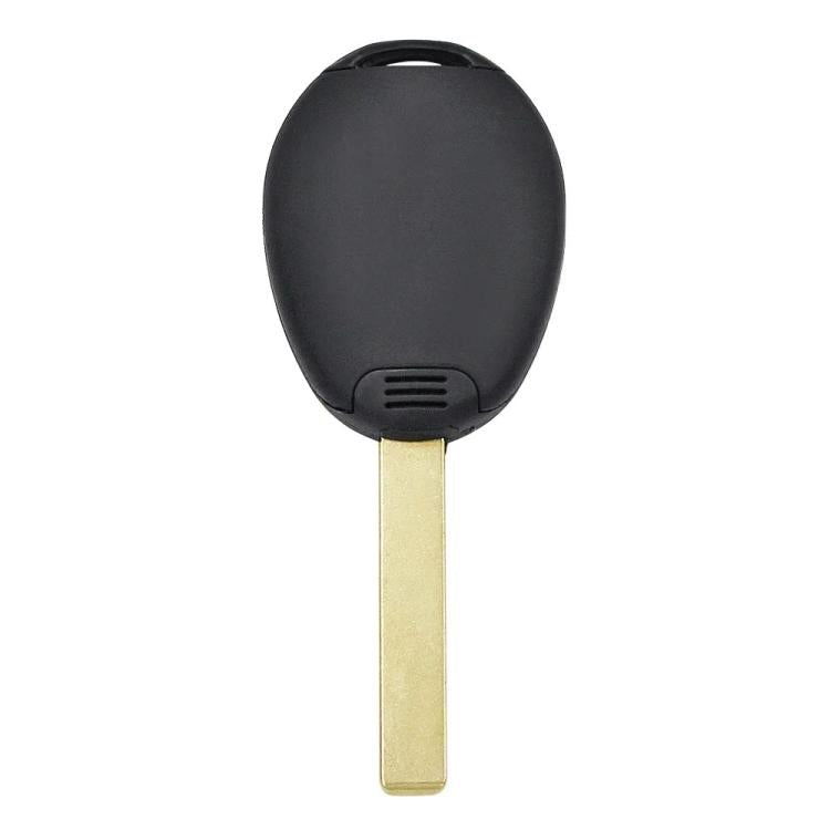 Black key fob case with gold metal blade and speaker-style vent