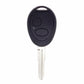 Black remote key fob case with gold key blade and ring loop top