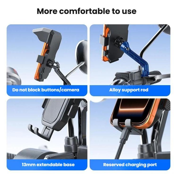 Universal Mirror Mount Phone Holder For Motorcycles Bicycles
