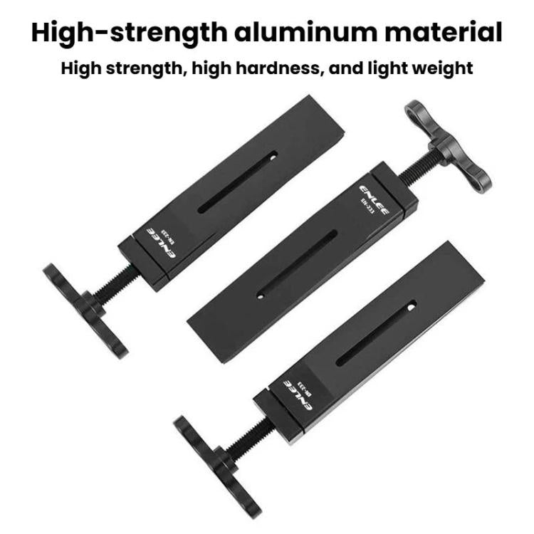Bike brake caliper piston reset tool, black aluminum blocks with threaded screw