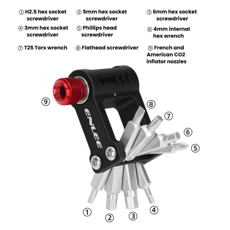 ENLEE EN55 Bicycle CO2 Inflator Head Portable Repair Tool