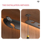 Under-cabinet wine glass holder rack with mounting hardware and stems slots