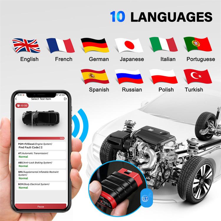 OBD2 Full System Diagnostic Tool Oil Maintenance Electronic Parking Brake Reset, THINKSAFE