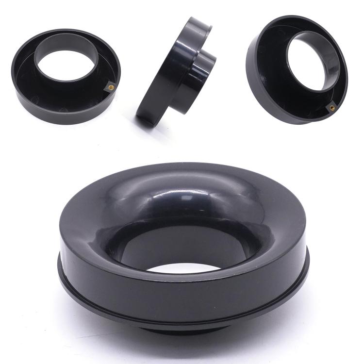 Black intake reducer adapter housings set, round flanged openings
