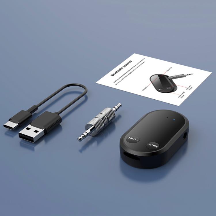 Stereo Bluetooth 5.3 Receiver Hands-Free Wireless Adapter 3.5mm Audio AUX Adapter, BC03