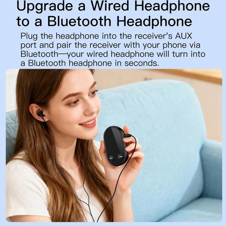 Stereo Bluetooth 5.3 Receiver Hands-Free Wireless Adapter 3.5mm Audio AUX Adapter, BC03