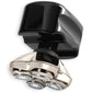 Electric shaver blade head with four foils under glossy black casing