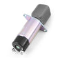 12V solenoid valve with metal canister, black end cap, and two mounting posts