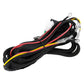 Motorcycle turn signal wiring harness kit with four amber lamp connectors and relay parts