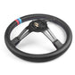 14 inch 350mm Car Steering Wheel Super Microfiber Leather Tri-Color Patchwork Drift Gaming Wheel