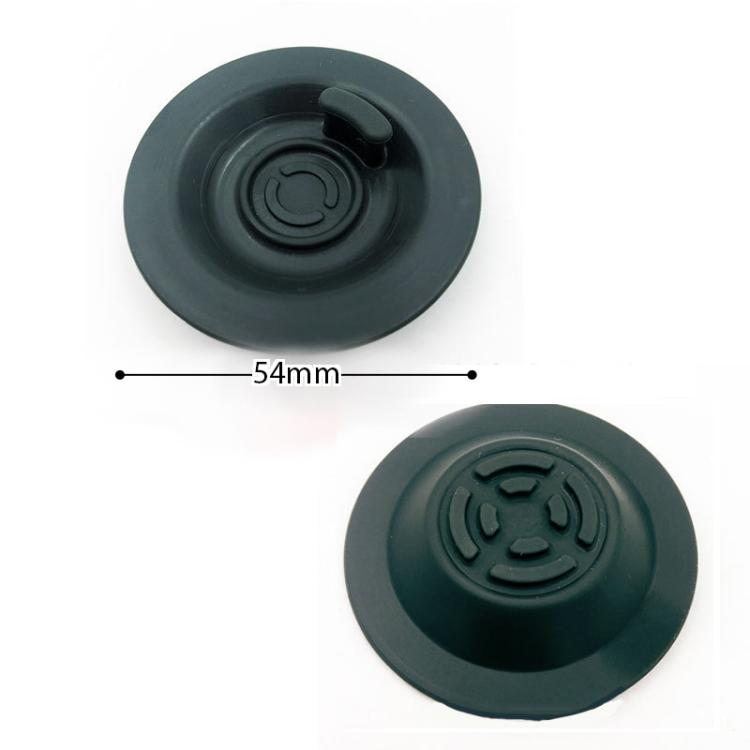 Blind filter backflush disk, dark gray, labeled 54mm, underside with radial pattern