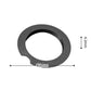 Gray speckled burr carrier ring, 40mm and 4mm dimensions