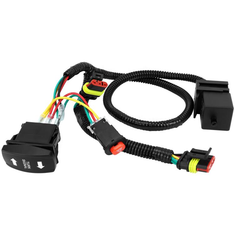ATV Turn Signal Light Wiring Harness Kit Emergency Switch Flasher Accessories, CP-5532