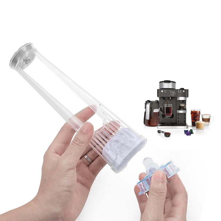 Replacement filter holder cartridges, clear plastic sleeves held in hands
