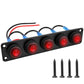 Round Waterproof Marine Panel Switch With LED Light, 1 Button Red, 2 Button Red, 3 Button Red, 4 Button Red, 5 Button Red, 6 Button Red, 1 Button Blue, 2 Button Blue, 3 Button Blue, 4 Button Blue, 5 Button Blue, 6 Button Blue, 1 Button Green           ...