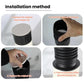 Black ribbed silicone blowing hopper being installed on a coffee grinder