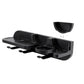 Wall-mount coffee organizer with multiple tool cradles and holder cups, black