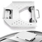 White magnetic mounting roof bracket with four corner magnets and metal carrying handle