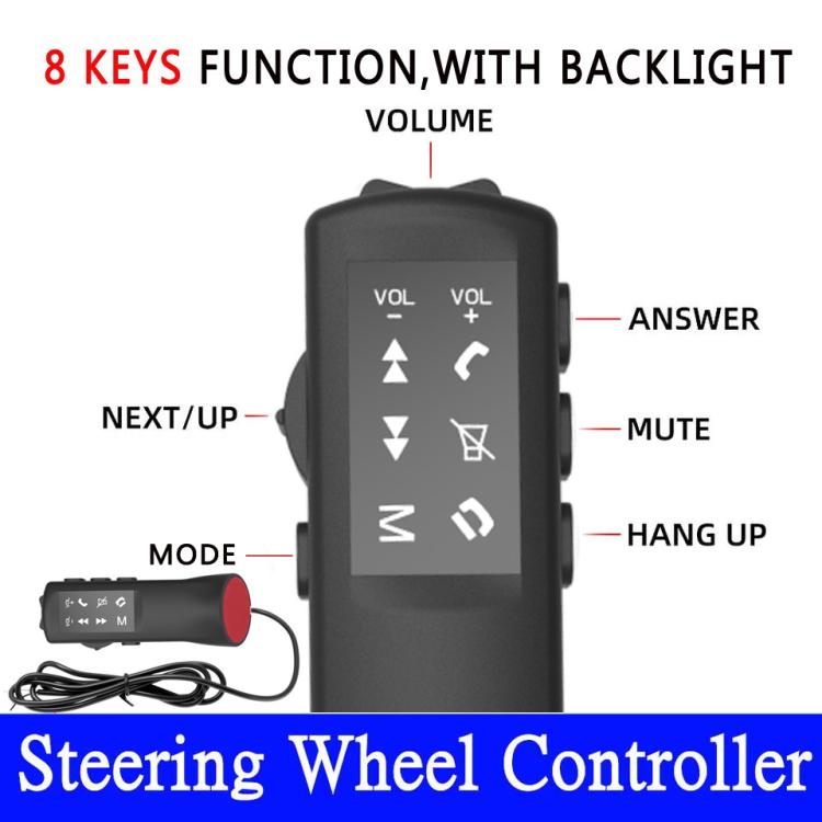 Car Multi-Function Steering Wheel Control Buttons/Handle, Specifically For Android Large Screens, A3001 White Backlight, A3001 Blue Backlight