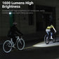 Bicycle front headlight projecting a bright road beam