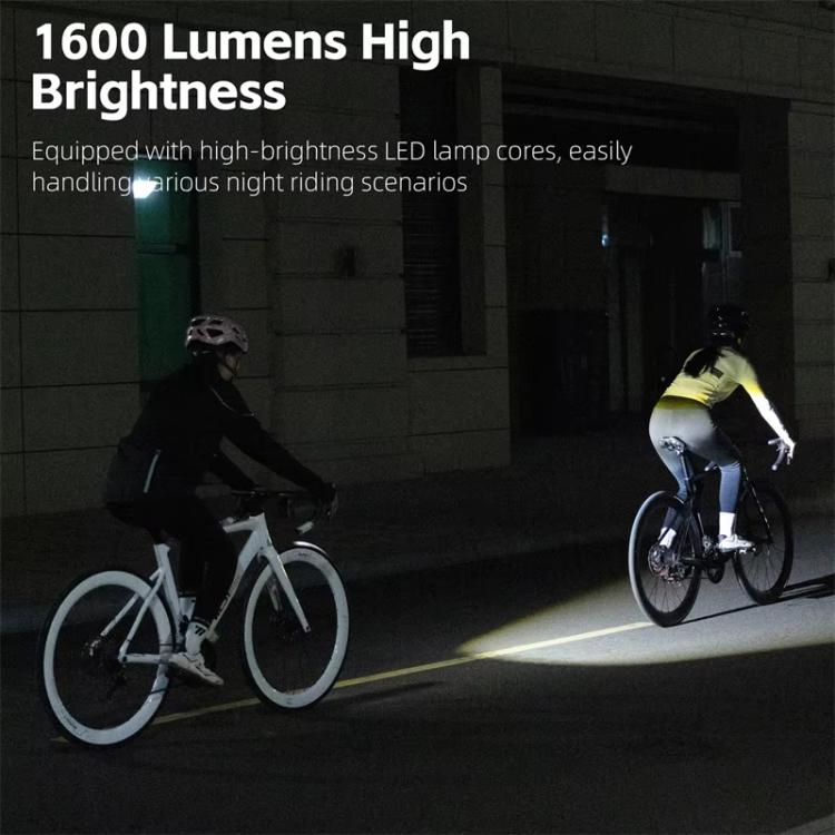 Bicycle front headlight projecting a bright road beam