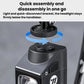 Black bicycle front headlight with quick-mount bracket on base