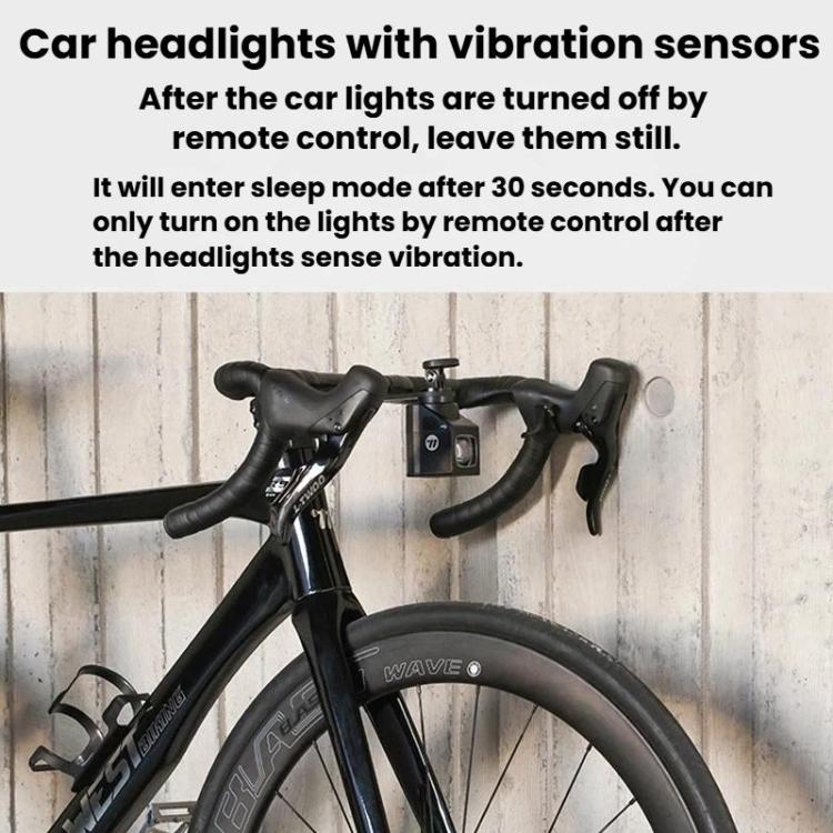 Bicycle front headlight mounted on the handlebar